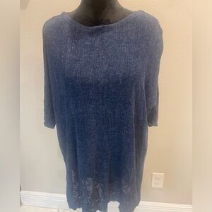 J. Jill Linen blend Short Sleeve knit top tunic